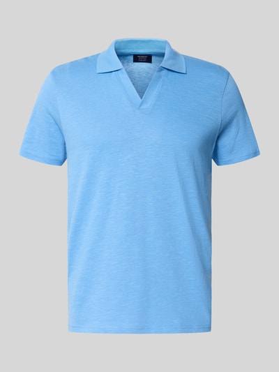 MCNEAL Koszulka polo w kroju slim fit z dekoltem w serek Błękitno-niebieski 2