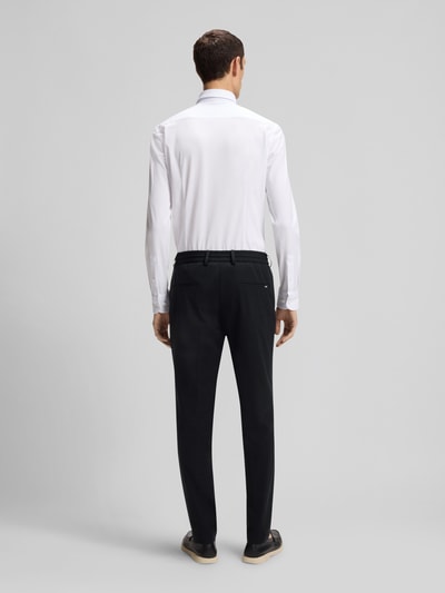 BOSS slim fit broek met trekkoord Zwart - 5