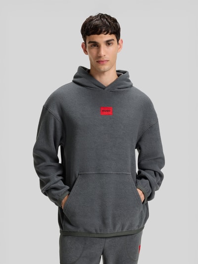 HUGO Relaxed Fit Hoodie mit Viskose-Anteil Anthrazit 4