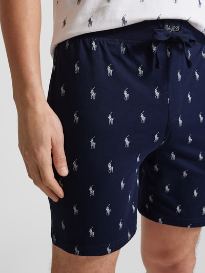 Polo Ralph Lauren Underwear Slim fit korte pyjamabroek met labelprint Marineblauw - 3