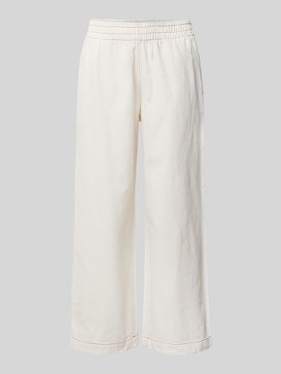 MAERZ Muenchen Wide fit stoffen broek met elastische band Offwhite - 2