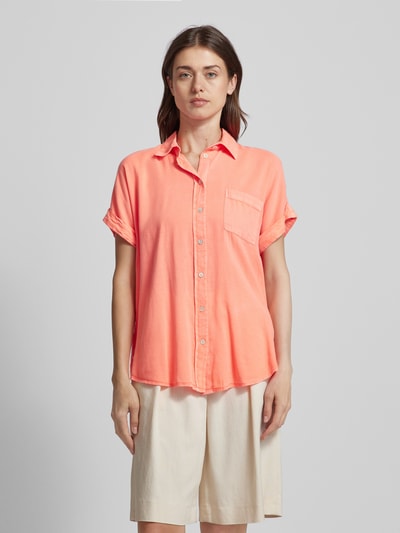 Christian Berg Woman Bluzka koszulowa z kieszenią na piersi Neonowy pomarańczowy 4