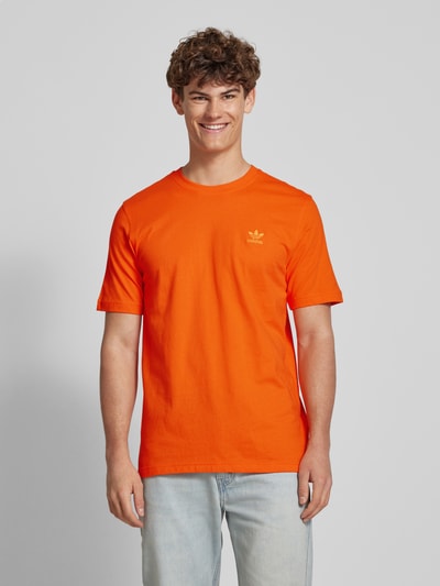 adidas Originals T-Shirt mit Label-Stitching Modell 'TREFOIL' Orange 4