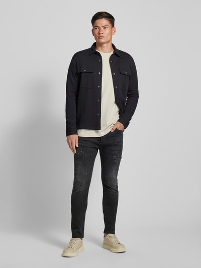 ELIAS RUMELIS Slim fit jeans in 5-pocketmodel, model 'Noel' Zwart - 1