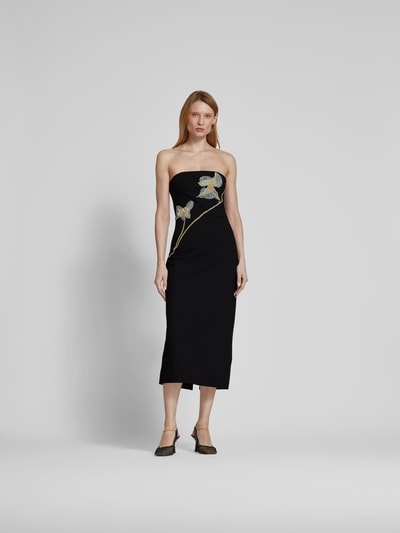 Staud Midikleid in Bandeau-Form Black 4