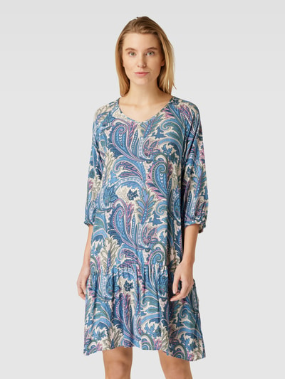 Soyaconcept Minikleid mit Paisley-Muster Modell 'Donia' Blau 4