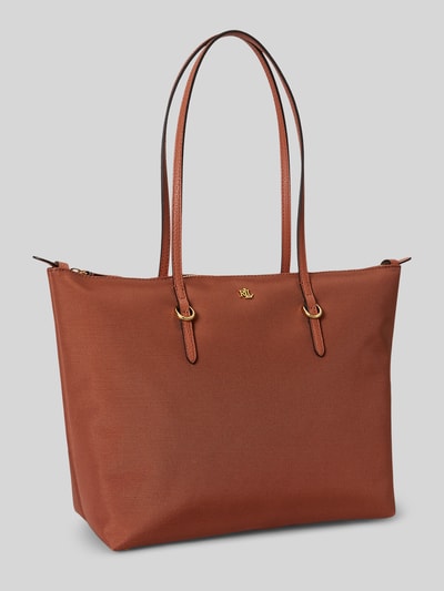 Lauren Ralph Lauren Torebka do ręki z detal z logo Terakotowy 2