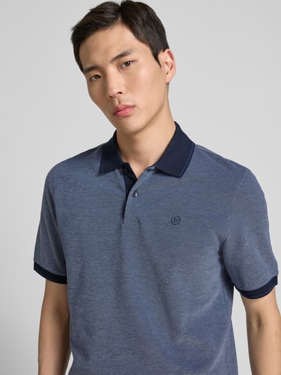 bugatti Poloshirt mit Label-Stitching Marine 3