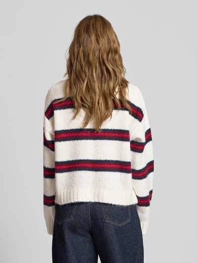 Tommy Jeans Regular Fit Strickpullover mit Alpaka-Anteil Ecru 5