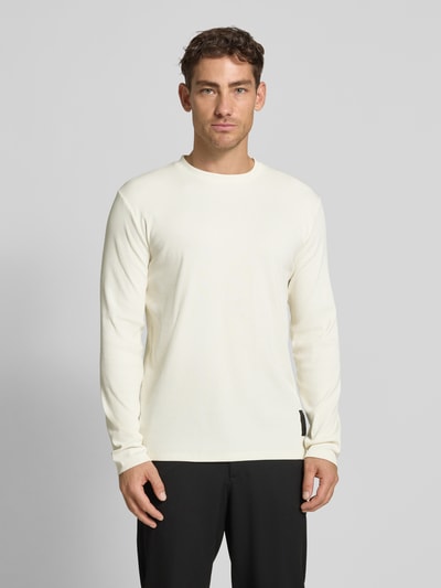 Tom Tailor Denim Regular fit shirt met lange mouwen van geribde katoenmix Offwhite - 4