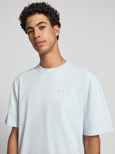 Pegador Oversized T-shirt met labelstitching Lichtblauw - 3