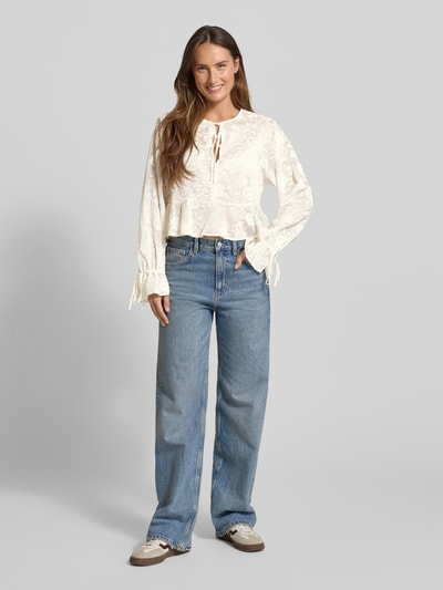 Mango Blusenshirt aus Lyocell-Mix Modell 'VIVIENNE' Offwhite 1