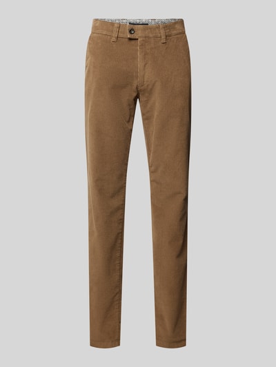 Eurex By Brax Regular fit corduroy broek met steekzakken, model 'JIM' Beige - 2