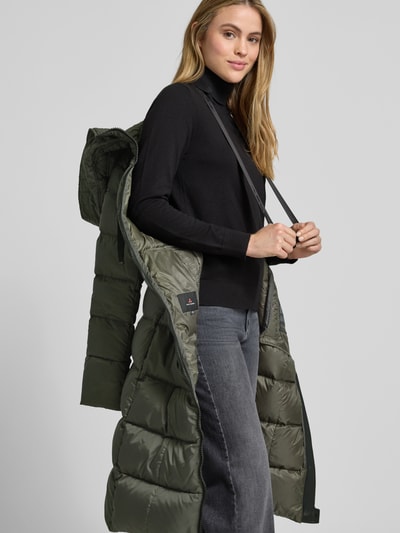 Peuterey Płaszcz pikowany z wpuszczanymi kieszeniami model ‘NUNKI’ Oliwkowy 3