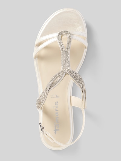 Tamaris Sandalen mit Strasssteinbesatz Weiss 3