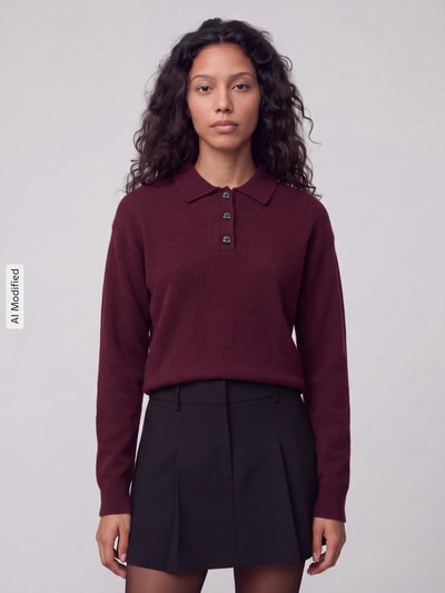 Jake*s Casual Regular Fit Pullover aus reinem Kaschmir Pflaume 4