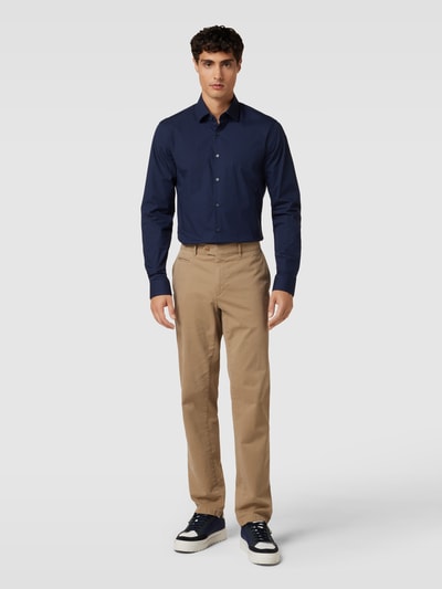 CK Calvin Klein Slim Fit Business-Hemd mit Kentkragen Marine 1