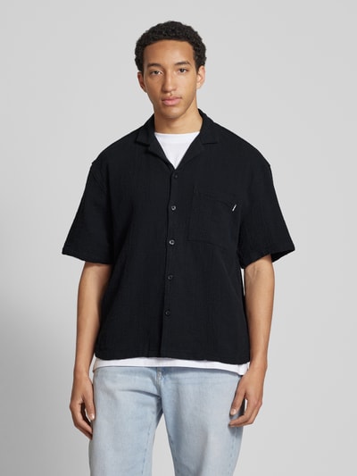 REVIEW Relaxed fit vrijetijdsoverhemd met 1/2-mouwen Zwart - 4