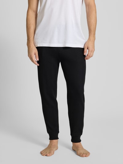 BOSS Relaxed Fit Sweatpants aus Baumwoll-Mix Black 4