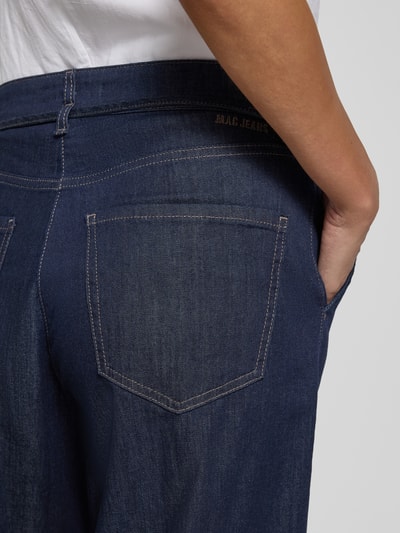MAC Wide Leg Jeans mit Bindegürtel Modell 'WENDY' Dunkelblau 3