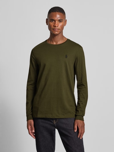 Polo Ralph Lauren Regular Fit Longsleeve mit Logo-Stitching Modell 'Jersey' Oliv 4