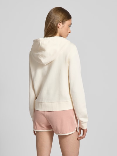 REVIEW Sweatjacke mit Label-Stitching Offwhite 5