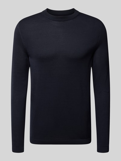 Marc O'Polo Slim Fit Pullover aus reiner Baumwolle Marc O'Polo × DFB Travel Collection Dunkelblau 2
