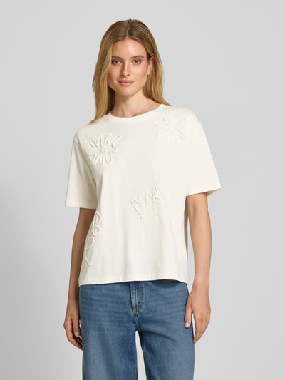 Jake*s Casual T-Shirt mit Applikationen Offwhite 4