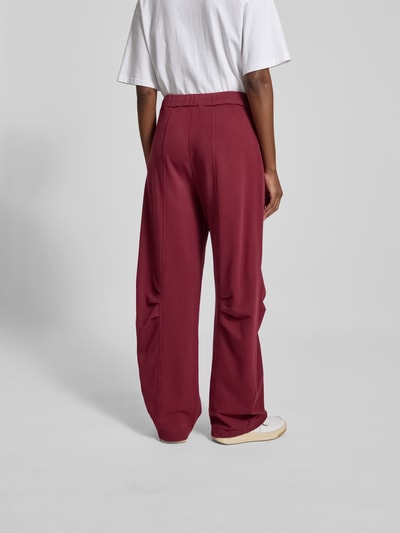 ROTATE Jogginghose mit Zierfalten Bordeaux 5