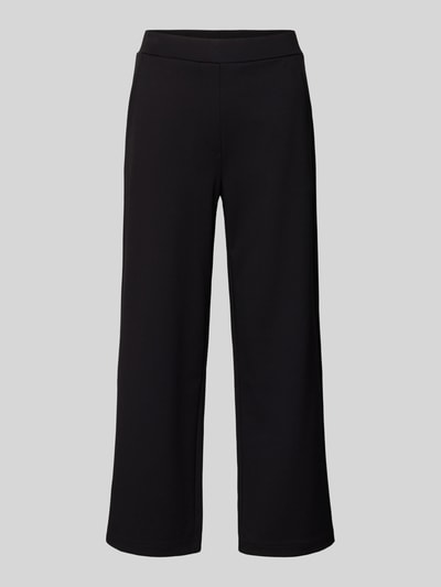 Produktfoto, schwarze Weite Hose aus Viskose-Mix von Betty Barclay, glatte Oberfläche, gerade Form, Damen Weite Hose von Betty Barclay