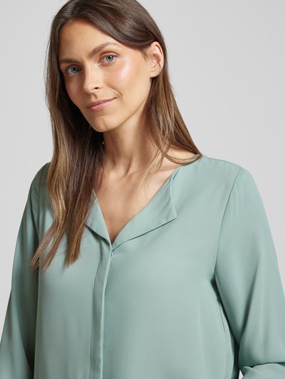 Vila Blouse met blinde knoopsluiting, model 'LUCY' Lichtgroen - 3