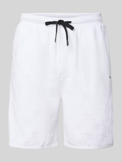 Produktfoto, Regular Fit Shorts aus Baumwoll-Mix Modell 'JT_Member Short' von BOSS Green, efekt: jednolity kolor, graficzny wzór, elastyczny ściągacz, wpuszczane kieszenie, dzianina dresowa, mieszanka bawełny