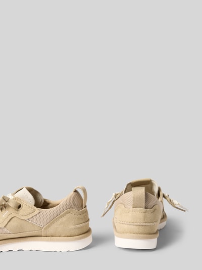 UGG Sneakersy ze skóry z detale z logo model 'MINIMEL' Piaskowy 2