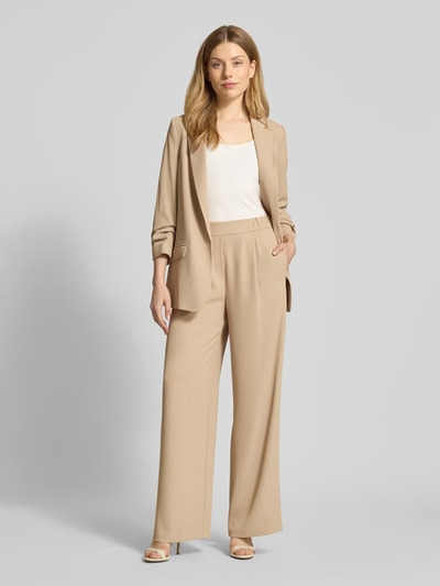 Jake*s Collection Straight Leg Stoffhose mit Bundfalten Sand 1