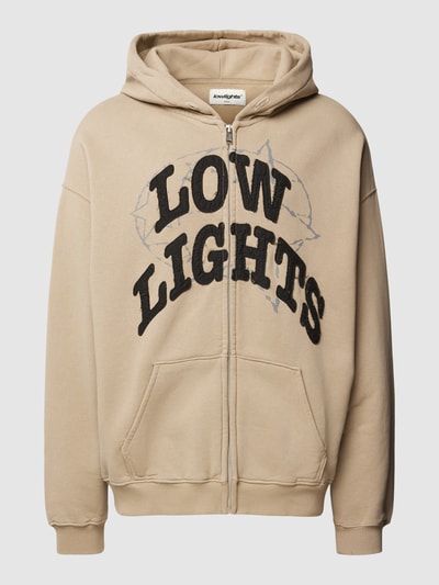 Low Lights Studios Sweatjacke mit Label-Stitching Beige 2