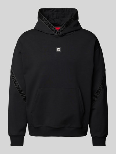 HUGO Hoodie mit Label-Badge Modell 'Dagarito' Black 2