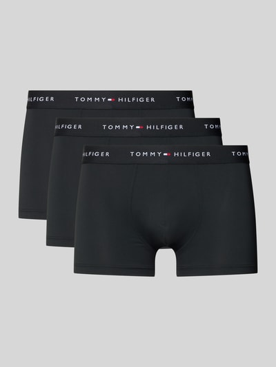 Produktfoto, Trunks mit elastischem Bund mit Label-Intarsien im 3er-Pack von Tommy Hilfiger, unifarben, Skinny Fit, elastisches Stretchmaterial