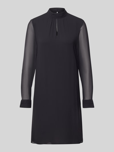 s.Oliver BLACK LABEL Sukienka z szyfonu ze stójką Czarny 2