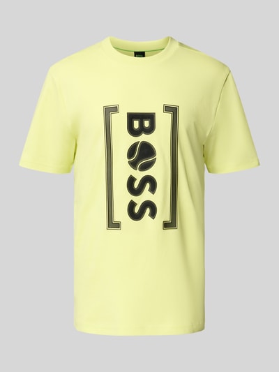BOSS Green Regular Fit T-Shirt aus reiner Baumwolle Modell 'ICONIC' Hellgruen 2