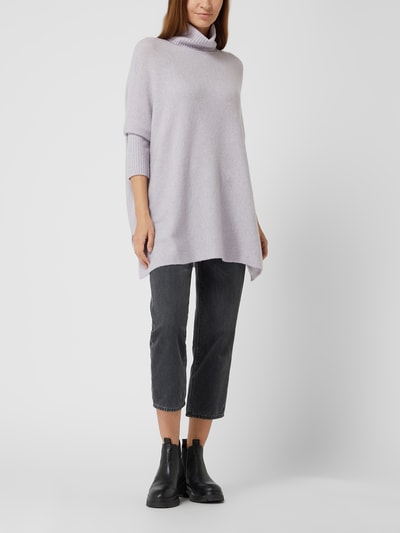 JC Sophie Długi sweter z mieszanki wełny model ‘Rice’ Jasnofioletowy 1