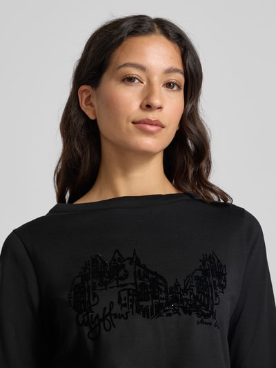 Marc Cain Longsleeve met 3/4-mouwen Zwart - 3