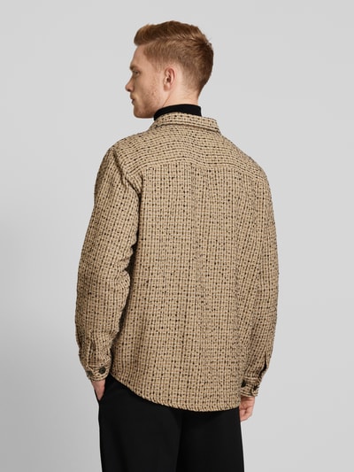 SELECTED HOMME Overshirt mit Strukturmuster Modell 'BOXY-MASONBOUCLE' Sand 5