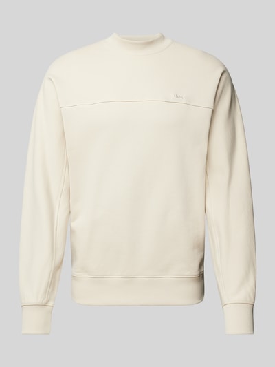 BOSS Orange Longsleeve mit Label-Stitching Modell 'We_Natural' Offwhite 2