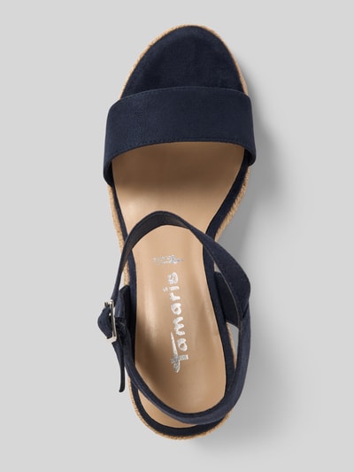 Tamaris Wedges in Flecht-Optik Marine 3