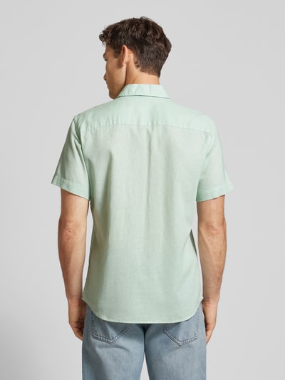 MCNEAL Regular fit vrijetijdsoverhemd met borstzak Lichtturquoise - 5