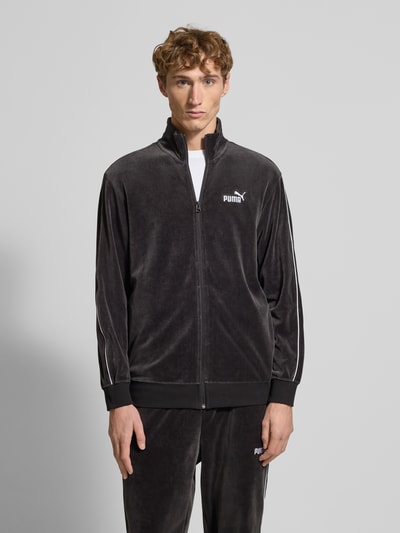 PUMA PERFORMANCE Sweatjack van suède met labelstitching  - 4