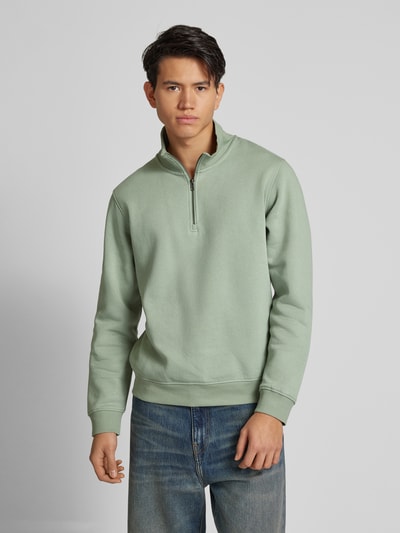 Jack & Jones Sweatshirt mit Troyer-Kragen Modell 'BRADLEY' Mint 4