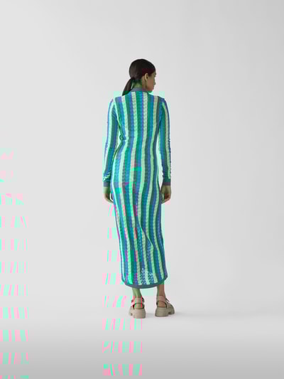 Dodo bar Or Strickkleid mit Streifenmuster Türkis 5