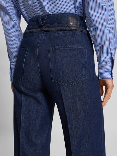 Raffaello Rossi Flared fit jeans met riem, model 'SVENTY' Marineblauw - 3
