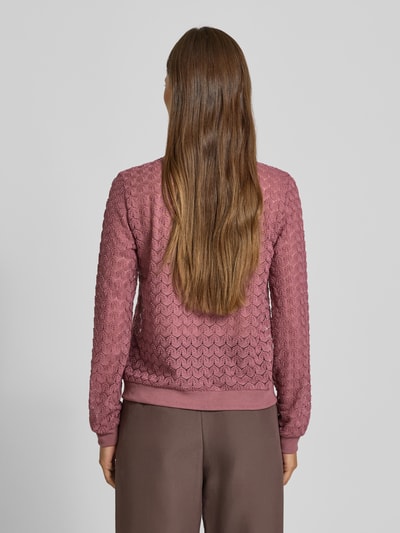 Vero Moda Bluzon o kroju regular fit z koronki model ‘BECCA’ Różowy 5